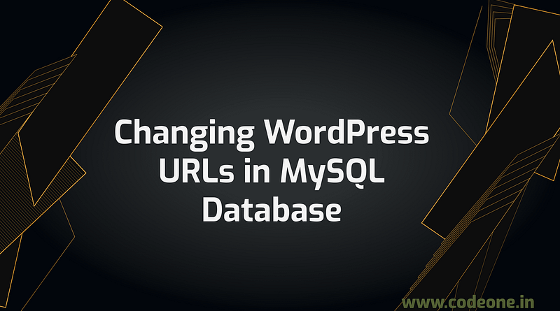 Changing WordPress URLs in MySQL Database